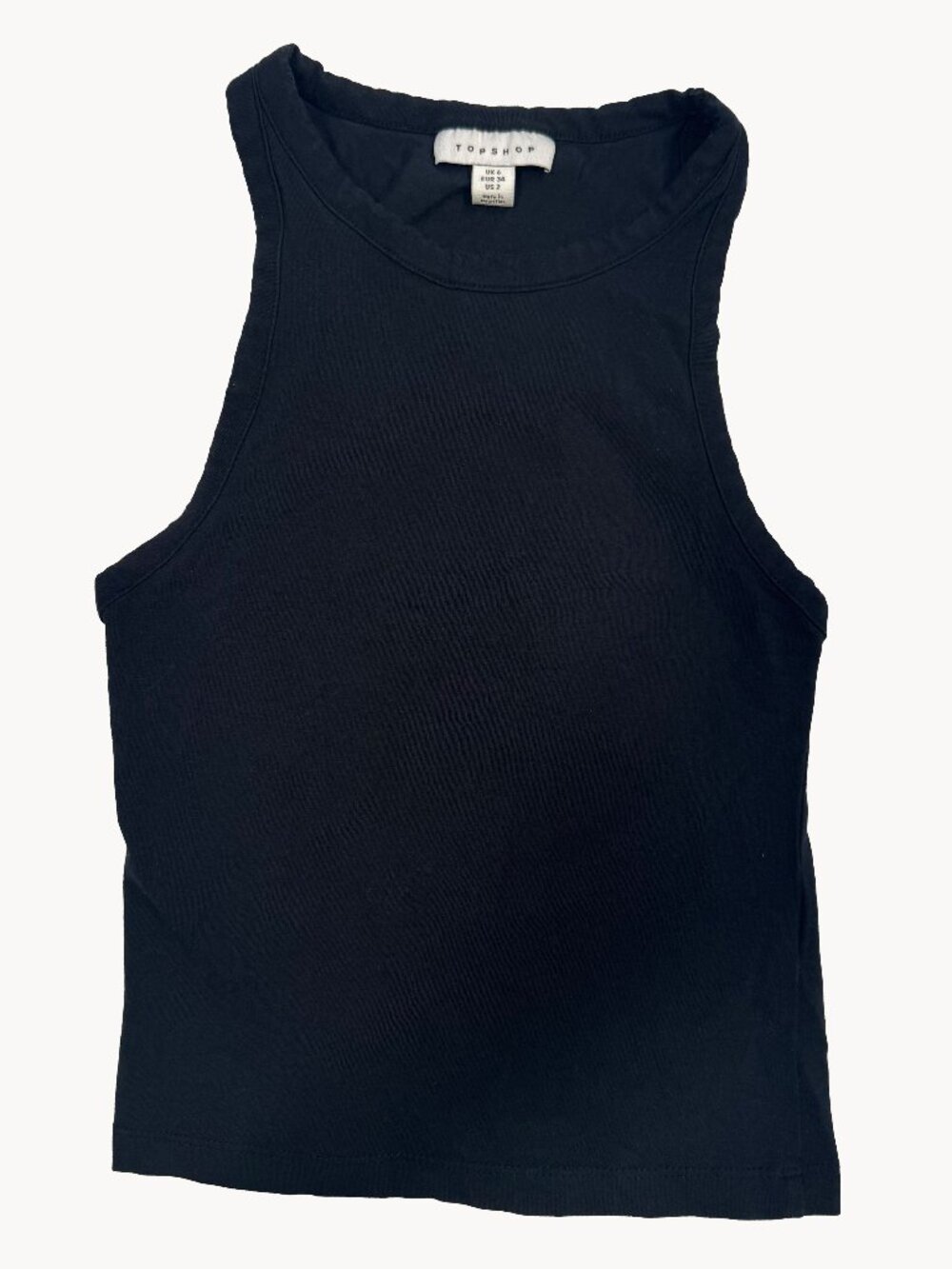 Topshop Black Cotton Tank Top